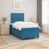  Boxspring krevet s madracem Plava 120 x 200 cm Baršun | shoptok.hr