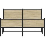  Metalni okvir kreveta bez madraca boja hrasta sonome 140x200 cm | shoptok.hr