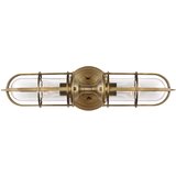 Quintiesse Urban Restoration Stenska svetilka Feiss z 2 lučmi, temna, antična medenina, IP44, (22099030) | Shoptok.si