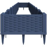  Vrtna sadilica s klinovima plava siva 362,5x42,5x28,5 cm PP | Eponuda.com