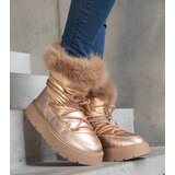  Beige insulated snow boots with fur Arilla | shoptok.hr