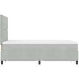  LED Box Spring Krevet Svijetlo siva 120 x 200 cm Baršun | shoptok.hr