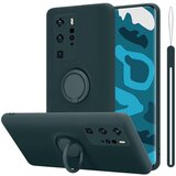  Ohišje, združljiv s Huawei v tekoči zeleni barvi - zaščitni pokrov iz fleksibilnega silikona TPU z obročem, (20586985) | Shoptok.si