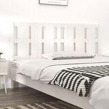 Maison Chic posteljno vzglavje - vzglavna omarica - nočna omarica belo 165,5x4x100 cm trdna borovina, (21705682) | Shoptok.si