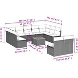  12-dijelni set vrtnih sofa od poliratana s jastucima crni | shoptok.hr