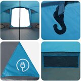  Šotor z dome s streho s shranjevanjem Modra 505 x 450 x 248 cm, (5000091078) | Shoptok.si