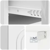  Stenski nočni omarici 2 pcs Bela visok sijaj 49 x 34,5 x 20 cm, (5000209759) | Shoptok.si