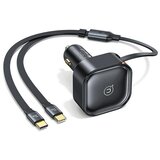 Usams OMREŽNI POLNILEC Z KABLOM ZA HITRO POLNJENJE 2XUSB-C PD 30W, ČRN, (22007284) | Shoptok.si