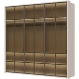 Jela Jagodina plakar sa aluminijumskim ramom P5A-5AL - kolekcija opera - kašmir mat lak/al ram kašmir - 232x226x60cm Cene