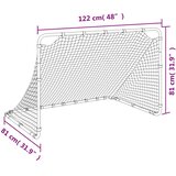  Nogometni gol Bijeli 122x81x81 cm Čelik | Eponuda.com