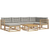  Set vanjskih sofa 7 pcs Bijela i svjetlosiva | shoptok.hr