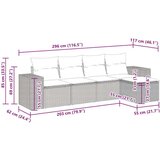 vidaXL 5-dijelna vrtna garnitura od poliratana s jastucima crna | shoptok.hr