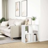 vidaXL Pregrada s knjižno omaro bela 69,5x29x69,5 cm inženirski les | Shoptok.si