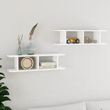 Maison Chic 2 kosi Stenske Police - Viseče police bela 75x18x20 cm inž. les, (21793746) | Shoptok.si