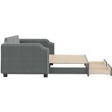 vidaXL Dnevni krevet na razvlačenje tamnosivi 90 x 200 cm od tkanine | shoptok.hr