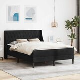  Okvir kreveta s madracem s madracem Crna 140 x 190 cm Baršun | shoptok.hr