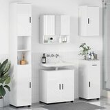  Set namještaja za kupaonicu s ladicama 5 pcs Visoki sjaj bijela | shoptok.hr