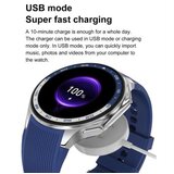 Ms Mobile DT Watch X Smart Watch plavi (plava silikonska i crna kožna narukvica) | Eponuda.com