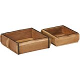  Pladanj 2 pcs Smeđa 29 x 31 x 10 cm Čvrsto drvo iz reciklaže | shoptok.hr