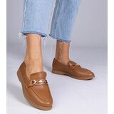 Gemre Dark brown loafers with a gold decoration Feola Cijene