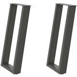  Noge za konzolno mizico v obliki črke U 2 kosa antracitne 28 x (72-73) cm jeklo | Shoptok.si