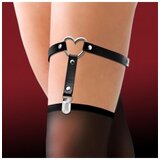 Cinderella Garter with Heart Vegan Leather Black Cijene