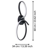 Eglo 901266 - led plafonsko svetlo serpins LED/21W/230V 3000K crno | Eponuda.com