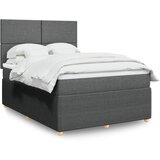 vidaXL Okvir kreveta s oprugama i madrac svjetlosivi 140x200cm tkanina | shoptok.hr
