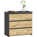 AKORD KOMODA CL3 3SZ CLP GRAFITNO SIVO / HRAST ARTISAN, (21702759) | Shoptok.si