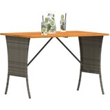  Vrtni stol s pločom od akacijevog drva sivi 105x75x72 cm poliratan | Eponuda.com