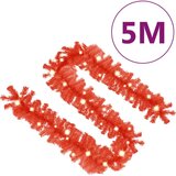 vidaXL Božićna girlanda s LED svjetlima 5 m crvena | shoptok.hr