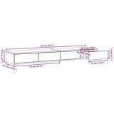 Nočne omarice Prekajen hrast Trden hrast 140 x 36.5 x 16.5 cm, (22008214) | Shoptok.si