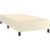  s oprugama i madracem krem 90 x 190 cm od umjetne kože | shoptok.hr