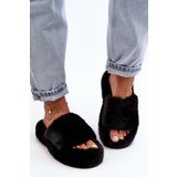 Kesi Black women's fur slippers Biella | shoptok.hr