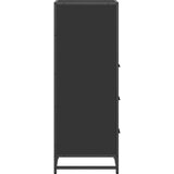 vidaXL Kopalniška omarica črna 35x37,5x100 cm inženirski les | Shoptok.si