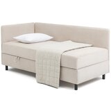 Bonami Selection Bež tapecirani krevet s prostorom za odlaganje s madracem 90x200 cm Avela – Cijene