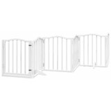  Vrata za pse s vratašcima 9 panela sklopiva 450 cm drvo topole Bijela 50 x 60 x 2 cm | Shoptok.si