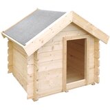 Timbela Lesena pasja uta za zunanjo uporabo - zaščitena streha - 76 x 99 x H80 cm, velikost S (za malega psa) - M401-1, (21884951) | Shoptok.si