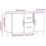 vidaXL Komoda artisan hrast 100x36x60 cm inženirski les | Shoptok.si