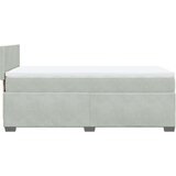 Box spring krevet s madracem svjetlosivi 100x200 cm baršunasti | shoptok.hr