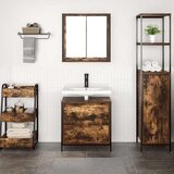  Dvodijelni set kupaonskog namještaja, dimljeni hrast, inženjersko drvo | shoptok.hr