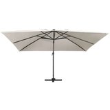  Konzolni vrtni suncobran LED sa stupom 400x300 cm boja pijeska - Pijesak 400 x 300 cm (7 x 5 cm) 1 | shoptok.hr