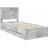  Krevetna konstrukcija s ladicama Betonski sivi 90 x 200 cm | shoptok.hr