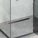Tuš kanal 2-u-1 sa 360° sifonom Crna 70 cm Nehrđajući čelik 304 | shoptok.hr
