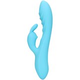 Shots Loveline - baterijski, vodoodporen vibrator zajček z vzvodom za ščemenje (modra barva) | Shoptok.si