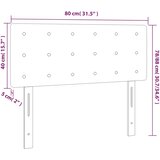  Uzglavlje svjetlosivo 80 x 5 x 78/88 cm baršunasto | shoptok.hr
