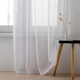  Curtain KRESZ color white style classic golden eyelets crushed voile 140x250 homede | shoptok.hr