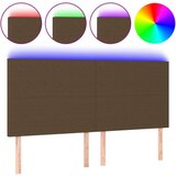  Posteljno vzglavje temno rjavo 180x5x118/128 cm blago, (20932628) | Shoptok.si