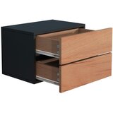 MID.YOU NOČNA OMARICA, črna, barve hrasta | Shoptok.si