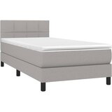  s oprugama i madracem svjetlosivi 100x200 cm od tkanine | shoptok.hr